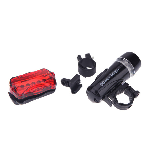 Waterproof Ultra Bright 5 LED Cycling Bicycle Headlights Light Set Bike Front Head Light Lamp & 5 LED Rear Safety Flashlight