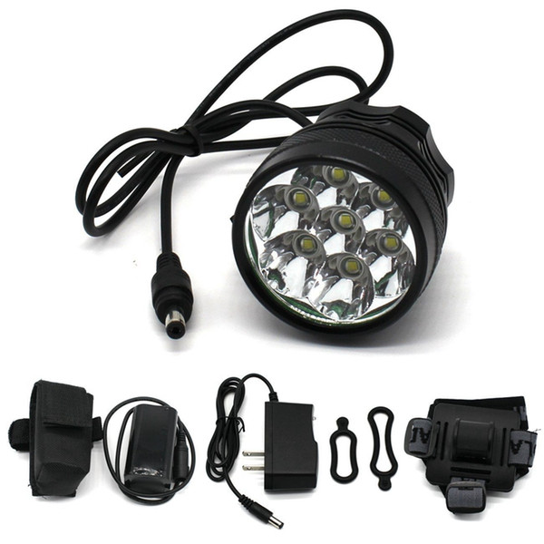 Wholesale 7000 Lumen 7x CREE XM-L T6 LED Cycling Bicycle Light Bike Headlight Headlamp Free DHL