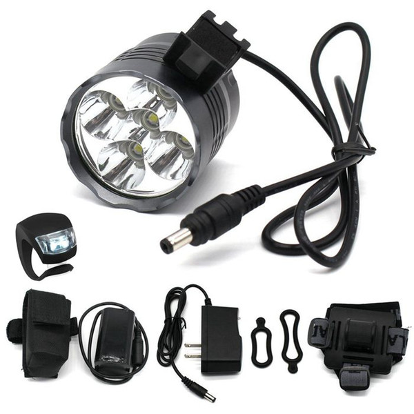 HOT Sell 6000 Lumen 5x CREE XM-L T6 LED Cycling Bicycle Light Bike Headlight Headlamp Flash Lights Outdoor Sports Free Shipping