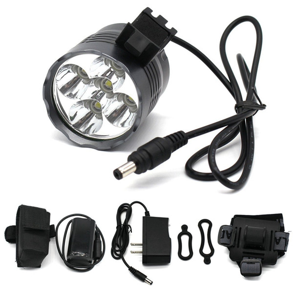 Wholesale 6000 Lumen 5x CREE XM-L T6 LED Cycling Bicycle Light Bike Headlight Headlamp Free DHL