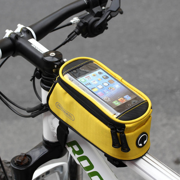 Cycling Bike Bicycle bags panniers Frame Front Tube Bag For Cell Phone MTB Bike Touch Screen Bag free shipping