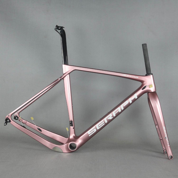 free shipping Rose gold Carbon Fiber Gravel Bike Frame GR030 , Bicycle GRAVEL frame factory deirect sale frame SERAPH gravel