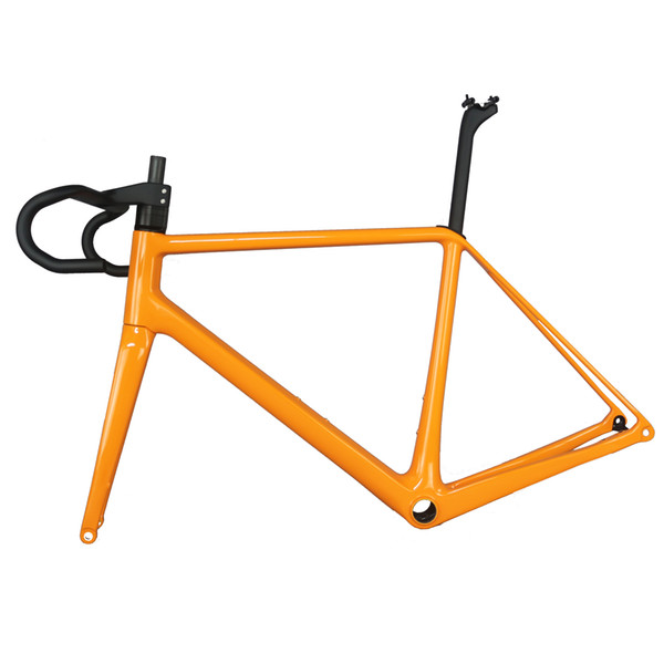 2019 Orange Tantan carbon frame new T1000 light weight carbon road disc bike frame bicycles full internal cables FM639