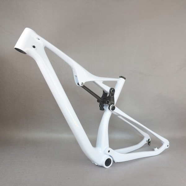 White MTB frame Full Suspension 29er Mountain Bike Frames T800 Carbon Fiber MTB Bicycle Frameset BB92 UD Matte/Glossy