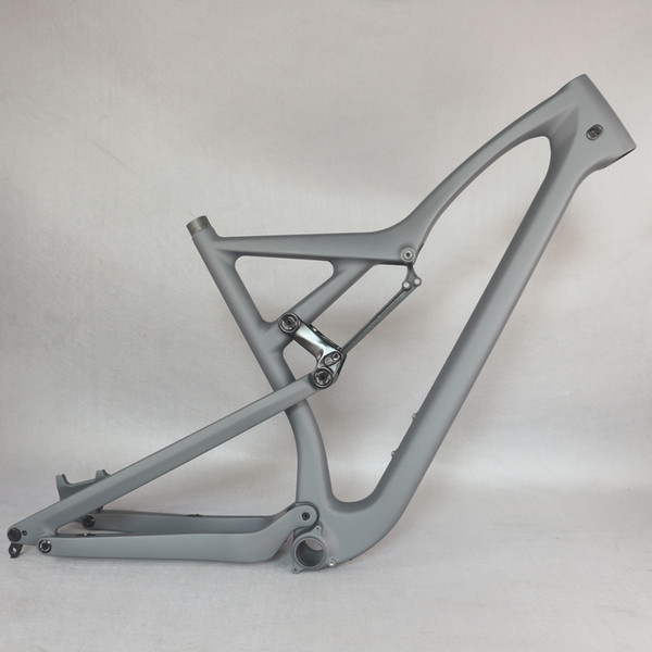 29er 21-PTcool gray 10C All Mountain bike frame 29er Boost Carbon fiber Full Suspension MTB bicycle Frame 135-152mm Travel