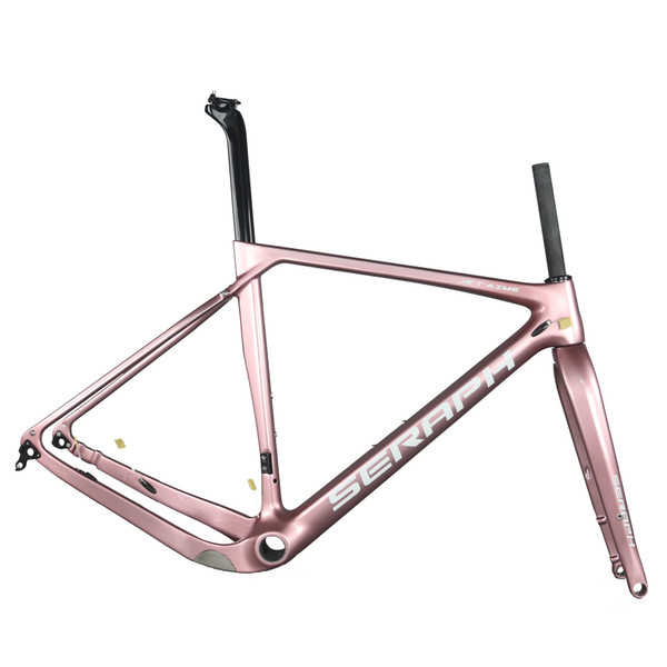 Rose gold Carbon Fiber Gravel Bike Frame GR030 , Bicycle GRAVEL frame factory deirect sale frame SERAPH gravel