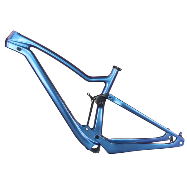 Chameleon paintingfull suspension enduro mtb frames 650b+ FS027 carbon mountain bike frame 27.5 Plus rear shock 165*45 MTB Frame