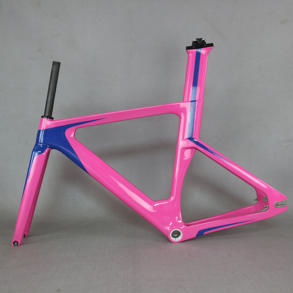 2020OEM new OEM new full carbon track frame road frames fixed gear bike frameset with fork seat post carbon bicycle frame