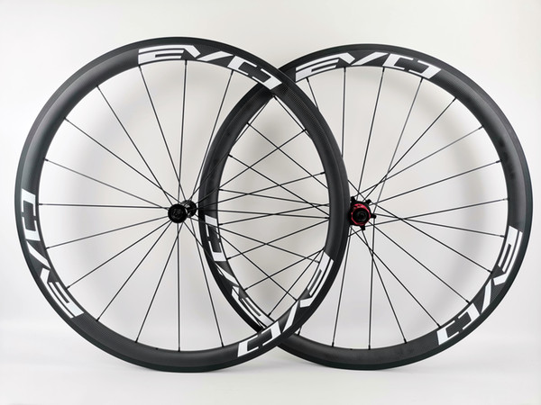 EVO full carbon wheels 38mm depth 25mm width carbon wheelset clincher/tubular road carbon bike wheelset with UD matte finish