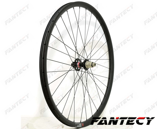 27.5er free shipping hookless mountain bike carbon wheels 27mm width 25mm depth MTB XC carbon wheelset with novatec 791/792 hub