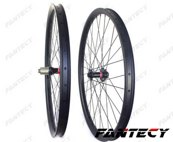 Free shipping 27.5er tubeless mountain bike carbon wheels 40mm width 30mm depth MTB DH carbon wheelset with UD matte finish