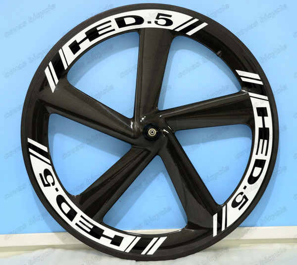 F700c road bike five-spoke carbon wheels 56mm clincher fixed gear wheel high quality clincher for Time Trial Bike Wheel