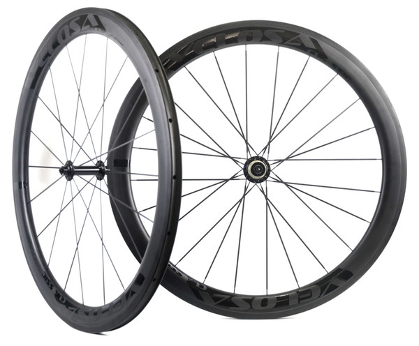 700C 50mm depth road carbon wheels 25mm width Tubular/clincher Race 50 bike carbon wheelset UD matte finish light decals Ceramic hub