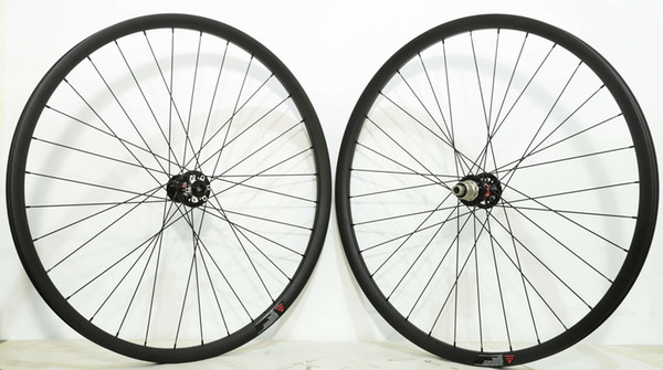 Free shipping 29ER 27mm Width 25mm depth MTB Carbon Wheels Mountain bicycle XC carbon wheelset with Novatec 771/772 hub