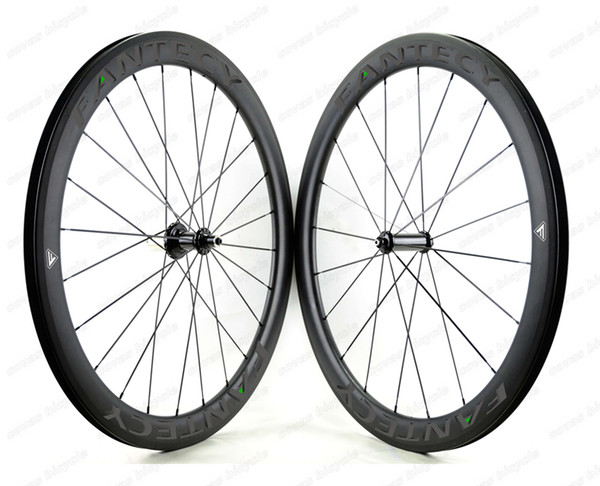 FANTECY free shipping 700C 50mm depth 25mm width clincher/tubular Urltra-Light carbon wheels Race50 Road bicycle carbon wheelset