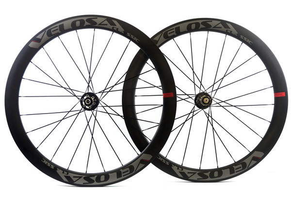 FANTECY!Free shipping 50mm depth Clincher carbon wheel 25mm width disc brake road bicycle wheelset with Novatec771/772 hubs U-shaped rim