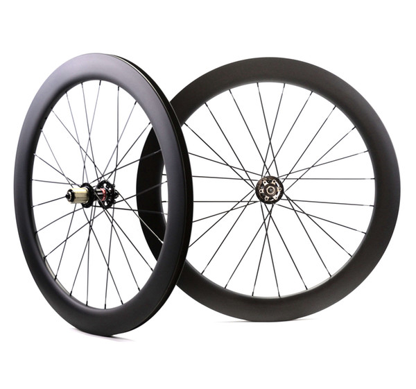 700C 60mm depth disc brake carbon wheels 25mm width Clincher/Tubular Road Disc Cyclocross Bicycle Carbon Wheelset