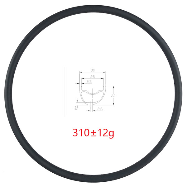 LIENGU light 310g 29er MTB XC 30mm asymmetry tubeless hookless carbon rim 25mm inner width for 29 inch cross country mountain bike wheel