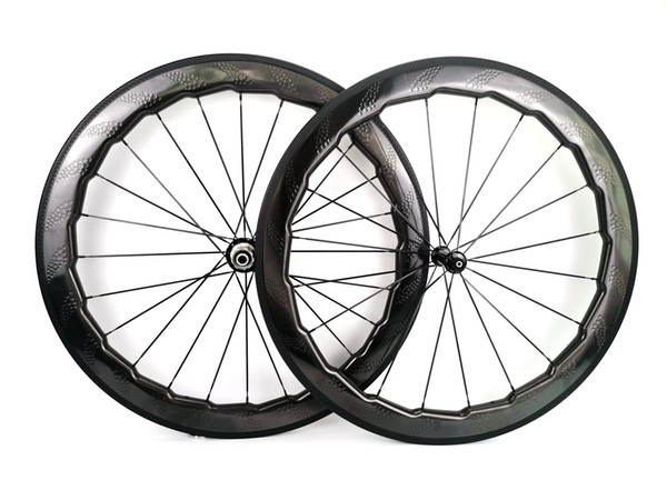 454 golf surface 700C full carbon fiber road bicycle wheelset t 26mm width 58mm depth UD matte with powerway R36 hub