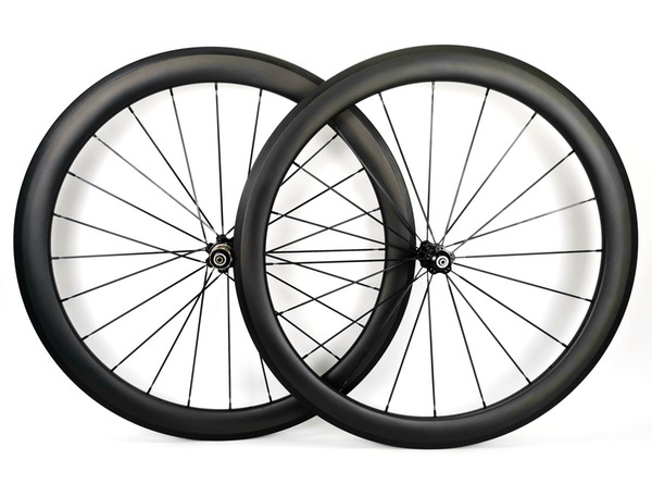 700C 50mm depth Road carbon wheels 25mm width bike clincher/tubular carbon wheelset with novatec 271/372 hub U-shape rim