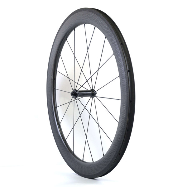 700C 58mm depth road bike 26mm width clincher/tubular dimple surface carbon wheels with Novatec271/372 wavy crow's feet wheelset