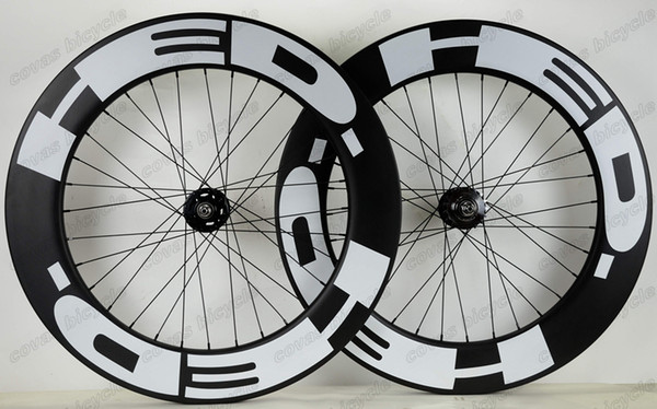 700C 88mm depth carbon wheels 25mm width track bike carbon wheelset with novatec fixed gear hubs UD matter finish