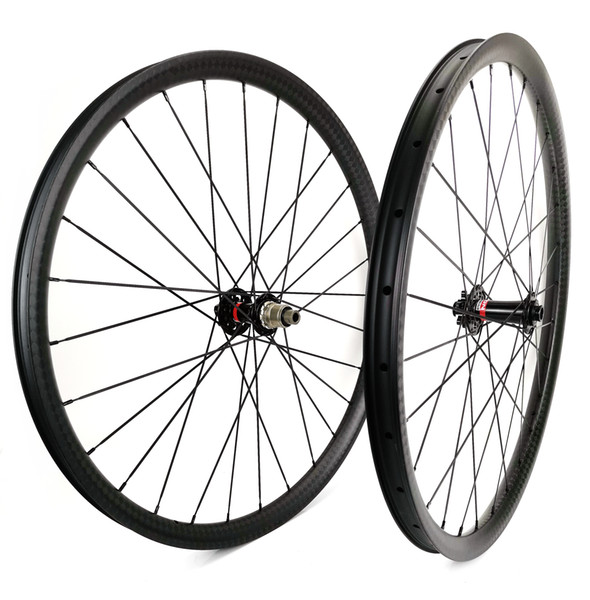 Super light 29er Mountain Bikes carbon wheels 35mm width 25mm depth tubeless MTB DH carbon wheelset with UD matte finish navatec 791/792 hub