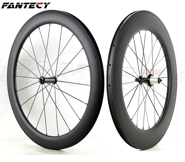 700C full carbon wheels Front 60mm Rear 88mm depth 25mm width road bike wheelset UD matte finish clincher with pillar spokes free shipping