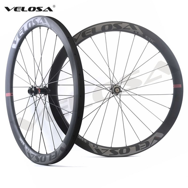 Super light! Velosa CX45 Road Disc Brake carbon wheelset,45mm hookless,700C road bike wheel,cyclocross Gravel wheel,tubeless compatible