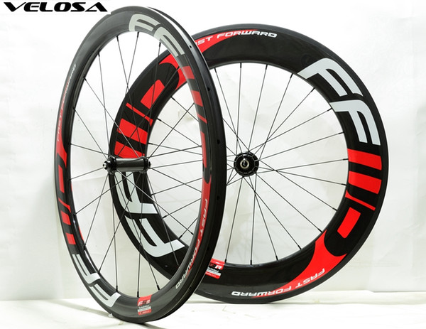 FFWD front 60mm,rear 88mm clincher/tubular ,23mm width Light weight Full carbon bike wheelset, 700C road bike wheel, Basalt brake surface