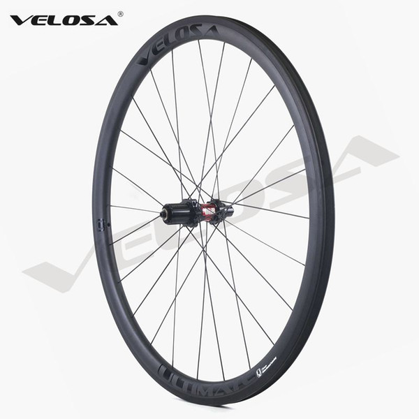 Velosa Ultimate 35 Asymmetrical 38mm full carbon bike wheelset,700C road bike wheel,rear asym rim with DT240/DT350 hubs