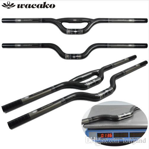 wacako Bicicleta Manillar 25.4 * 580-680 mm Bicycle Parts New Full Carbon BMX Bike Handlebar Kids'bikes Rise Handle Bar 136g