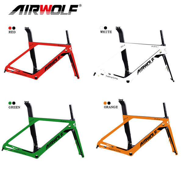 Airwolf Newest 142*12mm and 100*12mm carbon disc frame max 700*32C tires disc carbon frame mechanial & Di2 carbon road bike disc frame