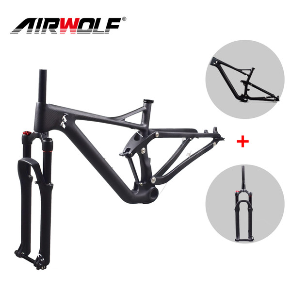 29ER Full suspension carbon frame+29ER suspension fork,max 29ER*2.4 tires 15/17/19inch carbon suspension frame carbon mtb frame