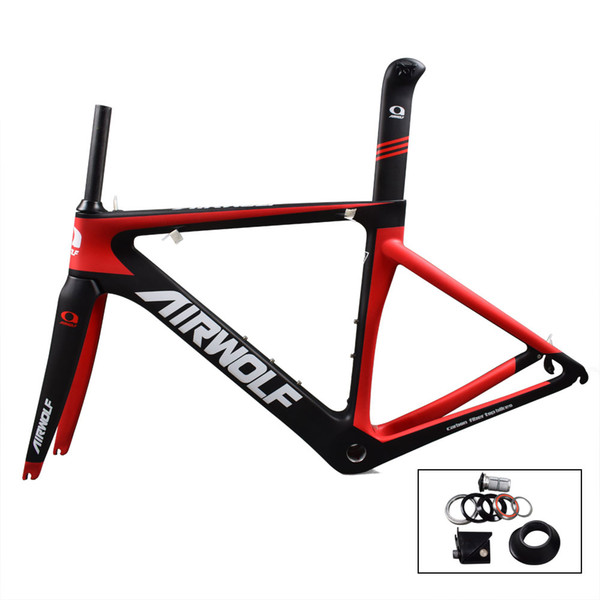 Airwolf 700C 3K mechanial & Di2 carbon road frame 48/51/54/56cm V brake road bike frame DIY road bike carbon frame