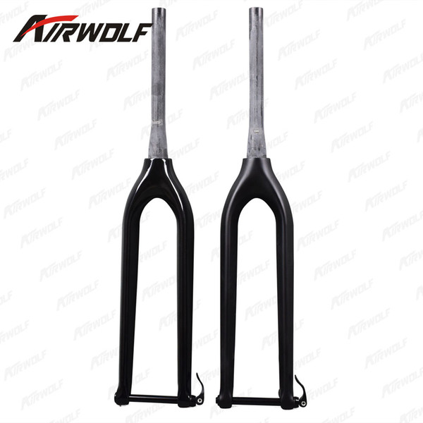 Airwolf carbon fork 29 3K/UD black weave carbon fork 1-1/8 to 1-1/2 steerer 485mm blade length mtb forks