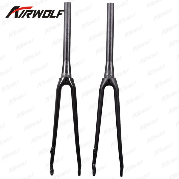 Free shipping carbon fork 700c Bicicletas carbon road forks tapered 1-1/8 to1-1/2 bicycle fork 3k weave bike fork