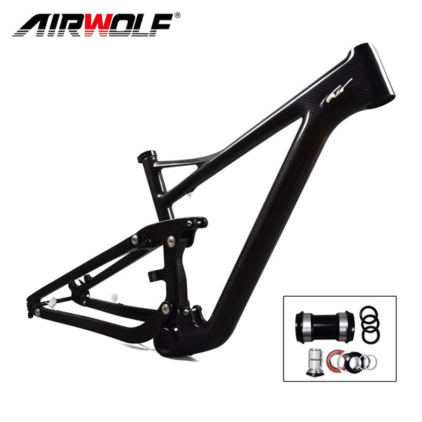 29ER Full suspension carbon frame,PF30 matte or glossy finish with 15 17 19 inch thru axle suspension carbon frame