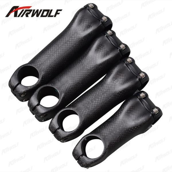 Airwolf 6 degree bike stem full carbon fiber super light glossy finish bicycle stem 70/80/90/100/110/120/130mm stem bike