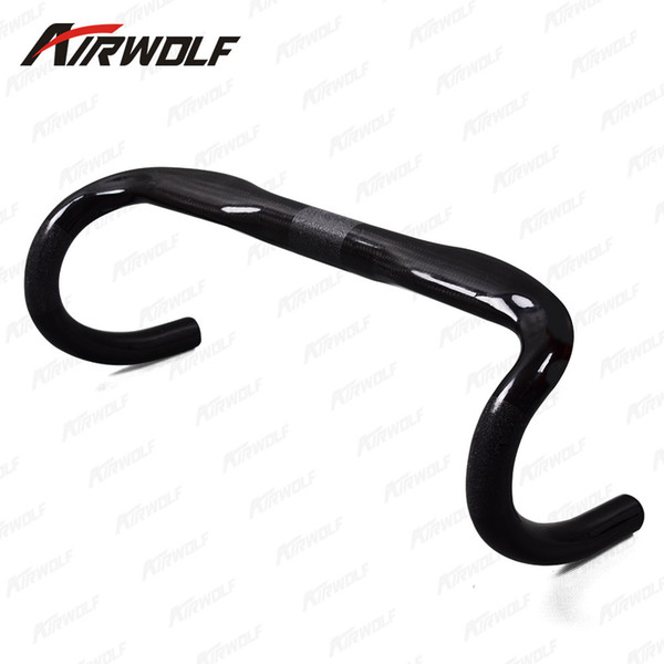 Newest OEM carbon road bicycle handlebar 3k twill weave bicycle handlebar horn 400/420/440 size carbon handlebars