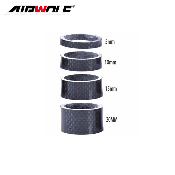 Full carbon fiber 3K weave carbon spacers 4pcs 1-1/8 inch Bicycle Headset Carbon Fiber Washer Set Bike Headset Stem Spacers