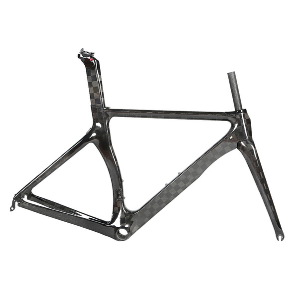 Aero design Ultralight 18K weave carbon road bike frame carbon fibre racing bicycle frames 700c wheels