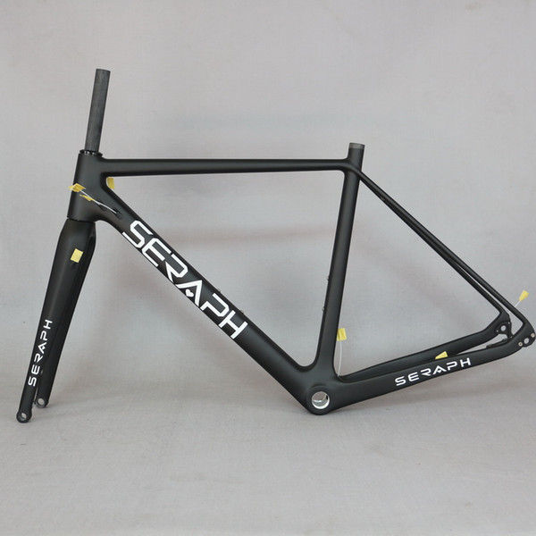 Seraph paint Full Carbon T700 Gravel Bicycle Frame Di2 Carbon Cyclocross Frame China carbon bike frame with BSA/BB30 Bottom Bracket