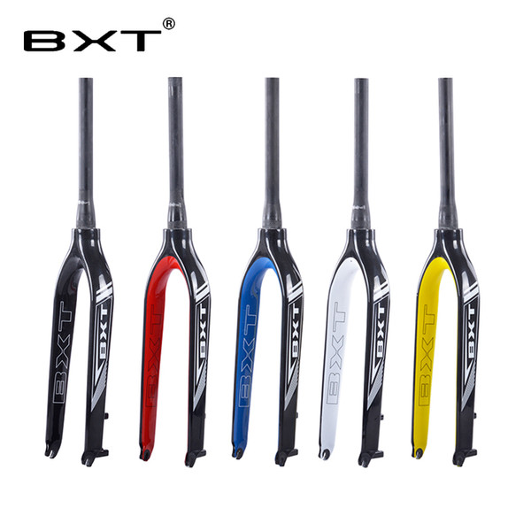 2018 MTB Carbon Fork 29er BXT Downhill DH Bicycle Fork Bicicletas Rigid Mountain Bike Front Fork Fibre Tapered 9mm