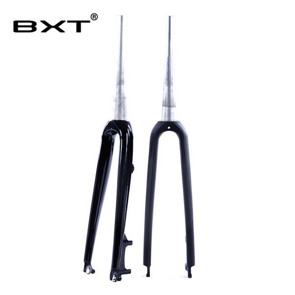 Alloy carbon fork 700C V brakes road bicycle fork UD 1-1/8 1-1/2 super light matt/glossy BXT road bike front fork free shipping