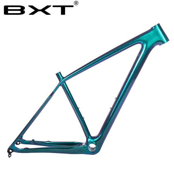 2018 The latest MTB bicycle frame full Carbon Mountain Bike Frames Chameleon color PF30 Compatible With 142*12mm Thru Axle and 135*9m