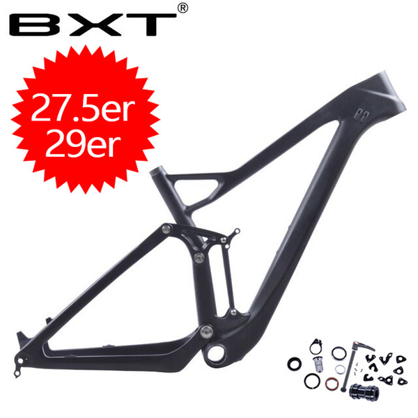 2018 BXT new 29erFull Suspension MTB Bicycle Carbon frame 29er plus boost suspension frame 148*12 mountain bike frameset