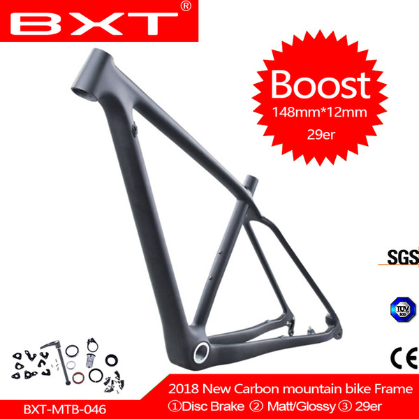 2018 NEW 29er Full Carbon BOOST frame 148*12mm MTB carbon bicycle frame Mountain Bike Frame used for racing bike cycling Parts