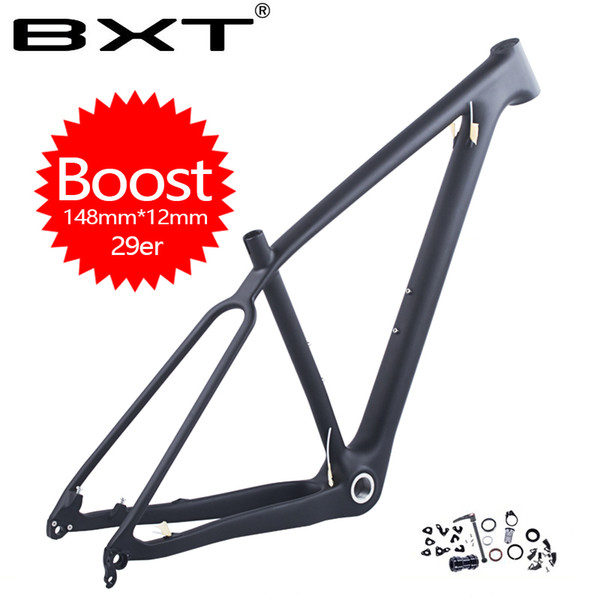 Full carbon mtb boost frame 29er carbon bicycle 148*12mm frameset S M L mountain cycling frames 160mm brake BOOST bike frame