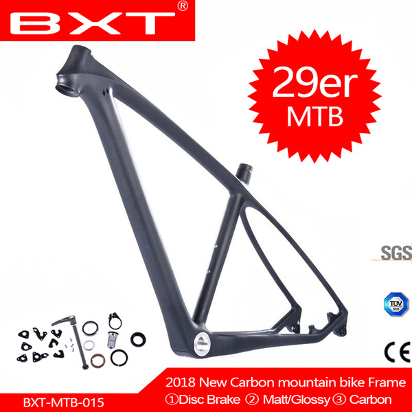 2018 light design Mountain full Carbon bike frameset mtb full carbon bike frame 29er thru axle compatible free shipping